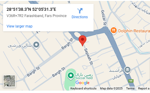 آدرس ما روی گوگل مپ